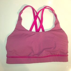 Pink lululemon evergy bra